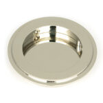 polished nickel 75mm art deco round pull