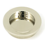 polished nickel 60mm plain round pull