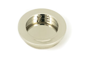 polished nickel 60mm plain round pull