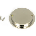 polished nickel 75mm plain round pull