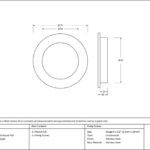 polished nickel 75mm plain round pull