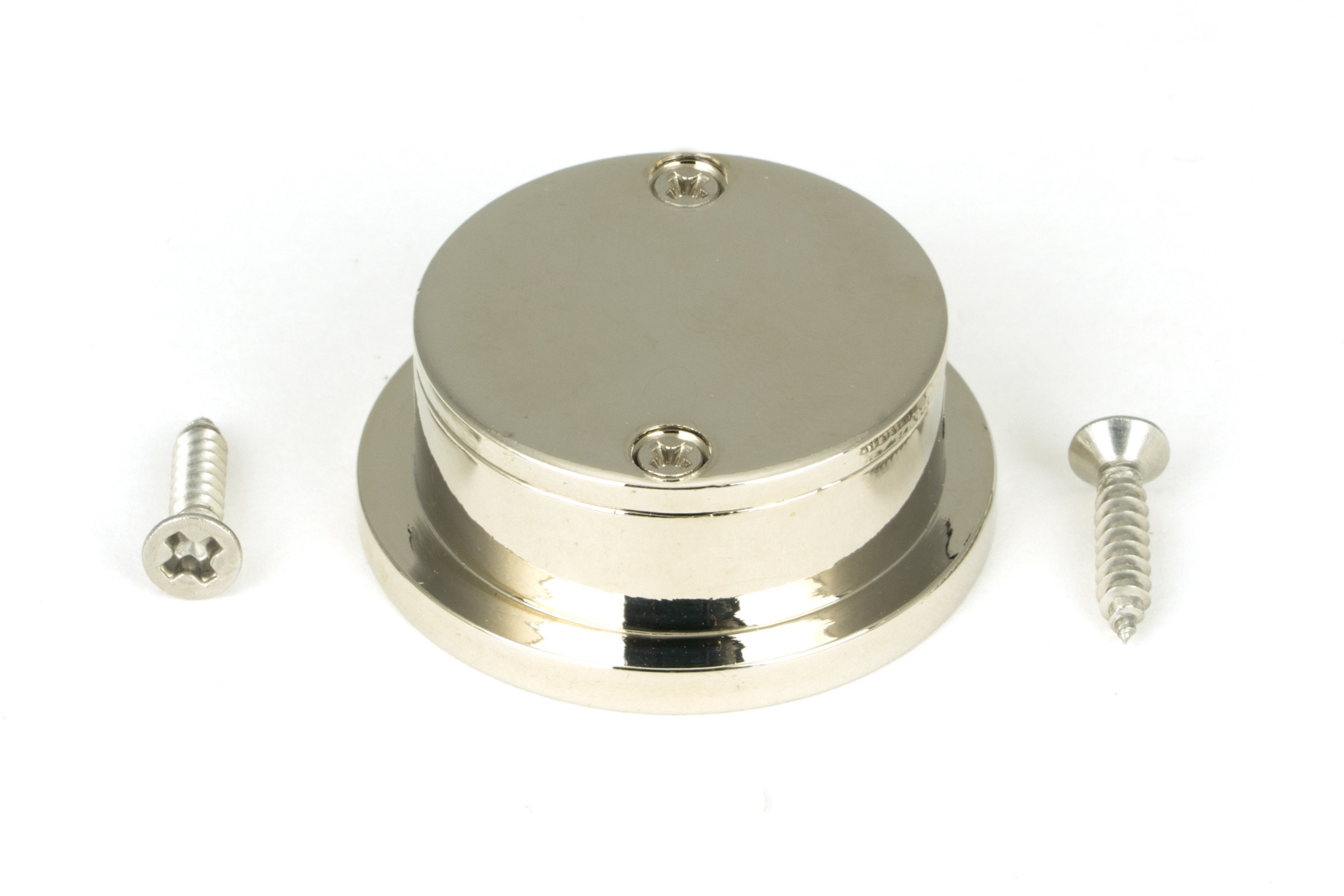 polished nickel 34mm round finger edge pull