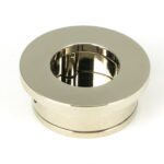 polished nickel 34mm round finger edge pull