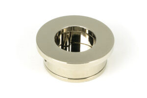 polished nickel 34mm round finger edge pull