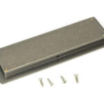 pewter 175mm art deco rectangular pull