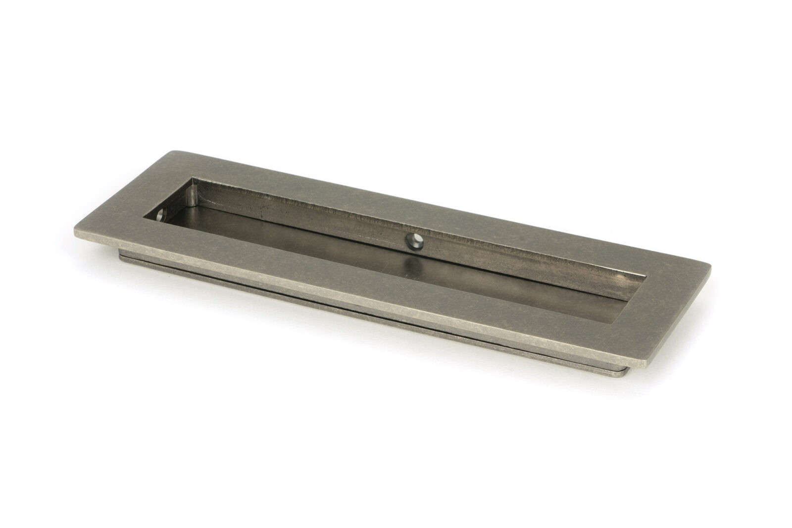 pewter 175mm plain rectangular pull