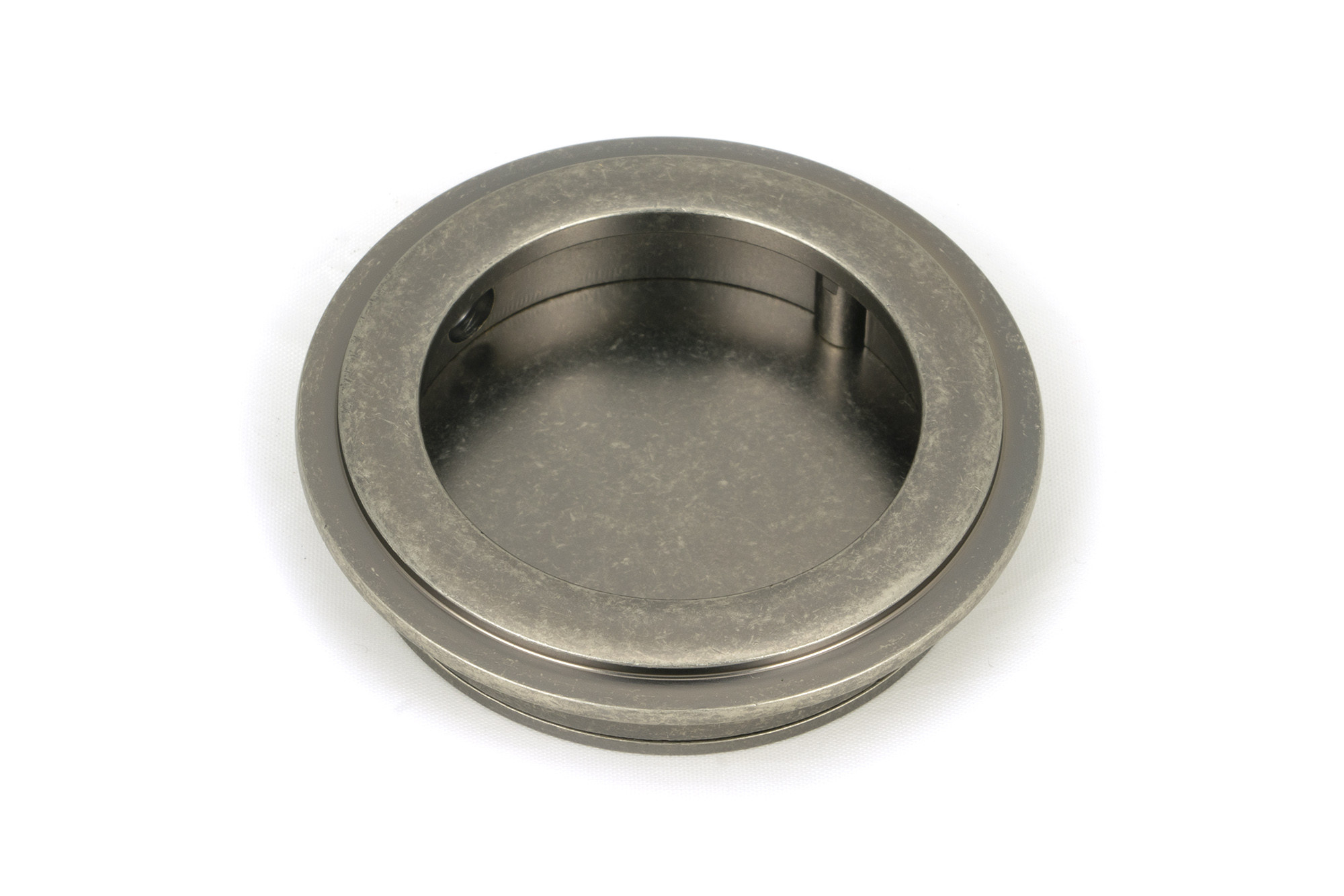 pewter 60mm art deco round pull