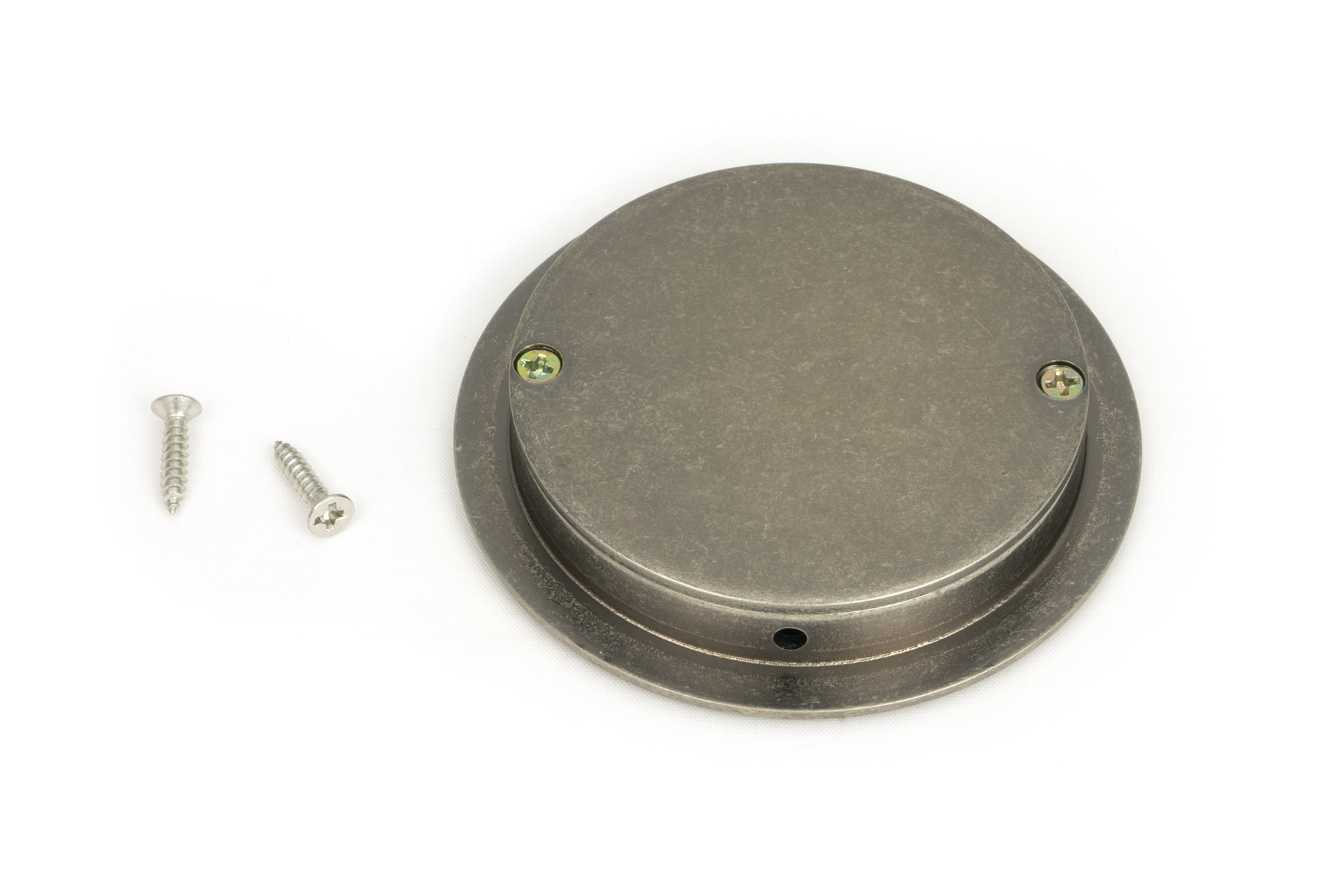 pewter 75mm art deco round pull