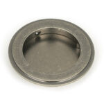 pewter 75mm art deco round pull