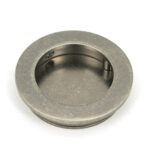 pewter 60mm plain round pull