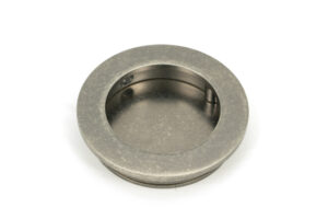 pewter 60mm plain round pull