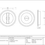 pewter 75mm art deco round pull privacy set