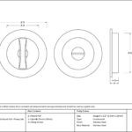 pewter 75mm plain round pull privacy set