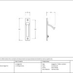 pewter 125mm x 25mm edge pull