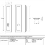 matt black 250mm art deco rectangular pull privacy set