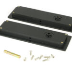 matt black 175mm plain rectangular pull privacy set