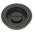 matt black 60mm art deco round pull privacy set