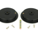 matt black 75mm plain round pull privacy set