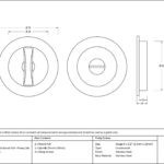 matt black 75mm plain round pull privacy set