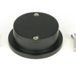 matt black 34mm round finger edge pull