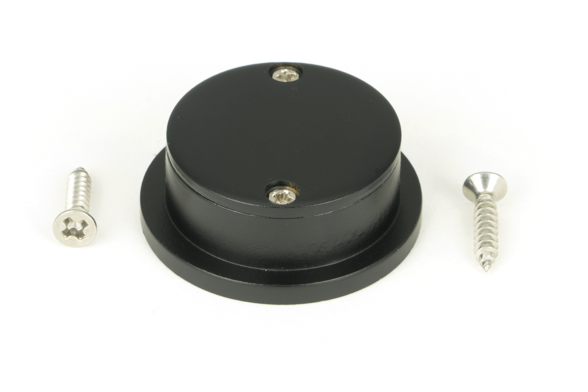 matt black 34mm round finger edge pull