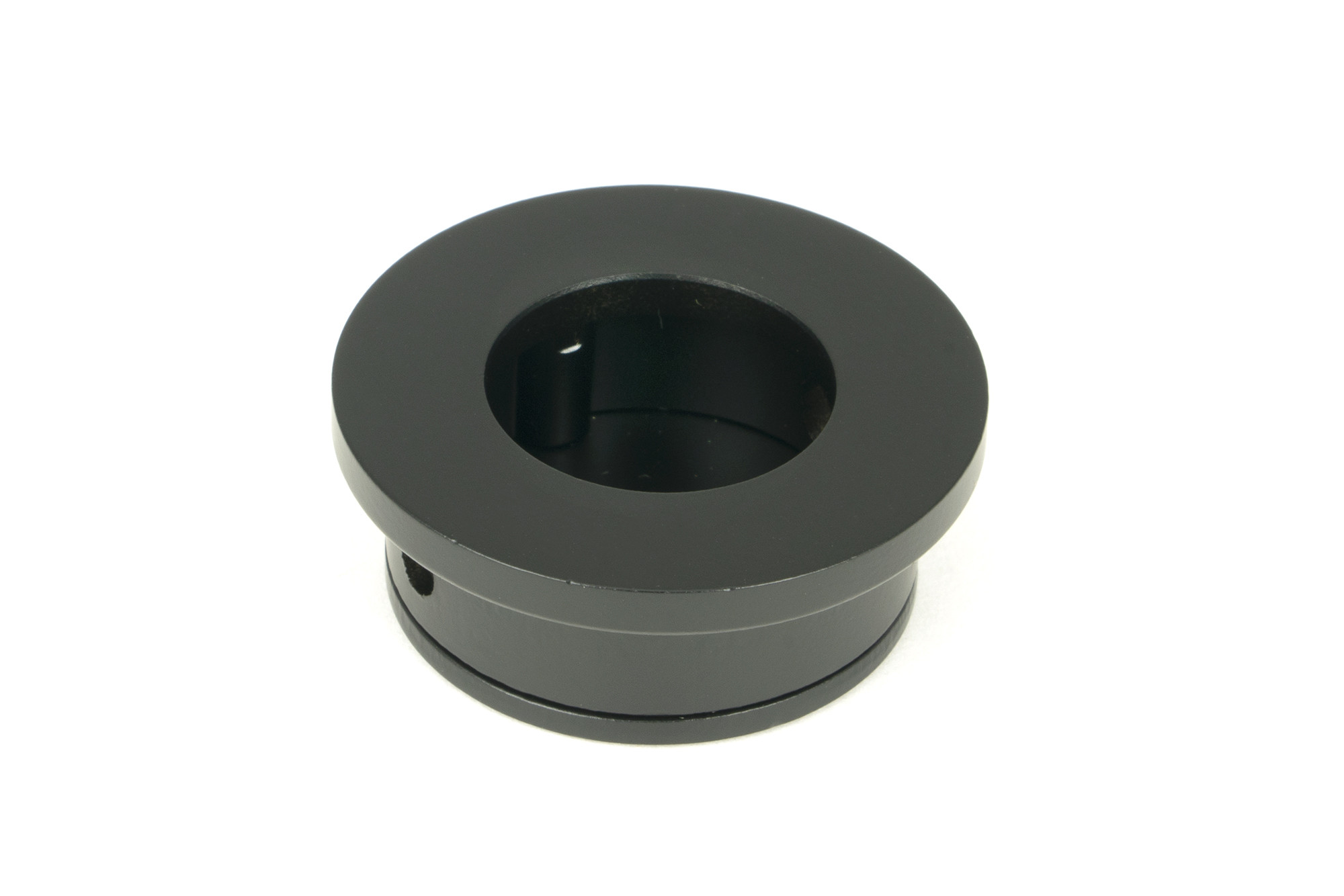 matt black 34mm round finger edge pull