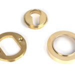 polished brass round euro escutcheon (plain)