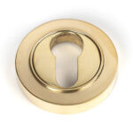 polished brass round euro escutcheon (plain)
