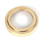 polished brass round euro escutcheon (art deco)