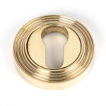 polished brass round euro escutcheon (beehive)