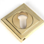 polished brass round euro escutcheon (square)