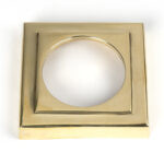 polished brass round euro escutcheon (square)