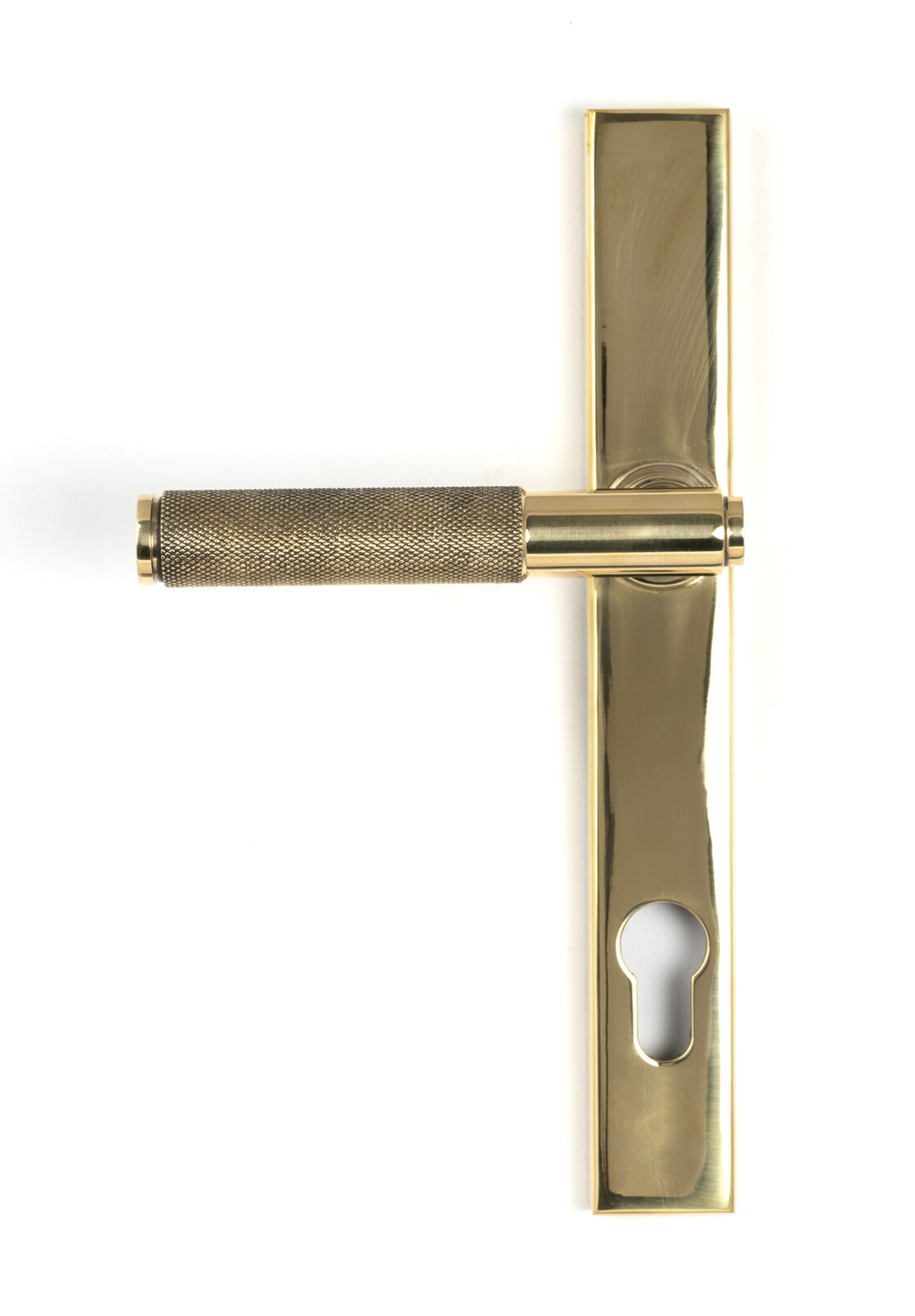 polished brass brompton slimline lever espag. lock set