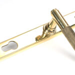 polished brass brompton slimline lever espag. lock set