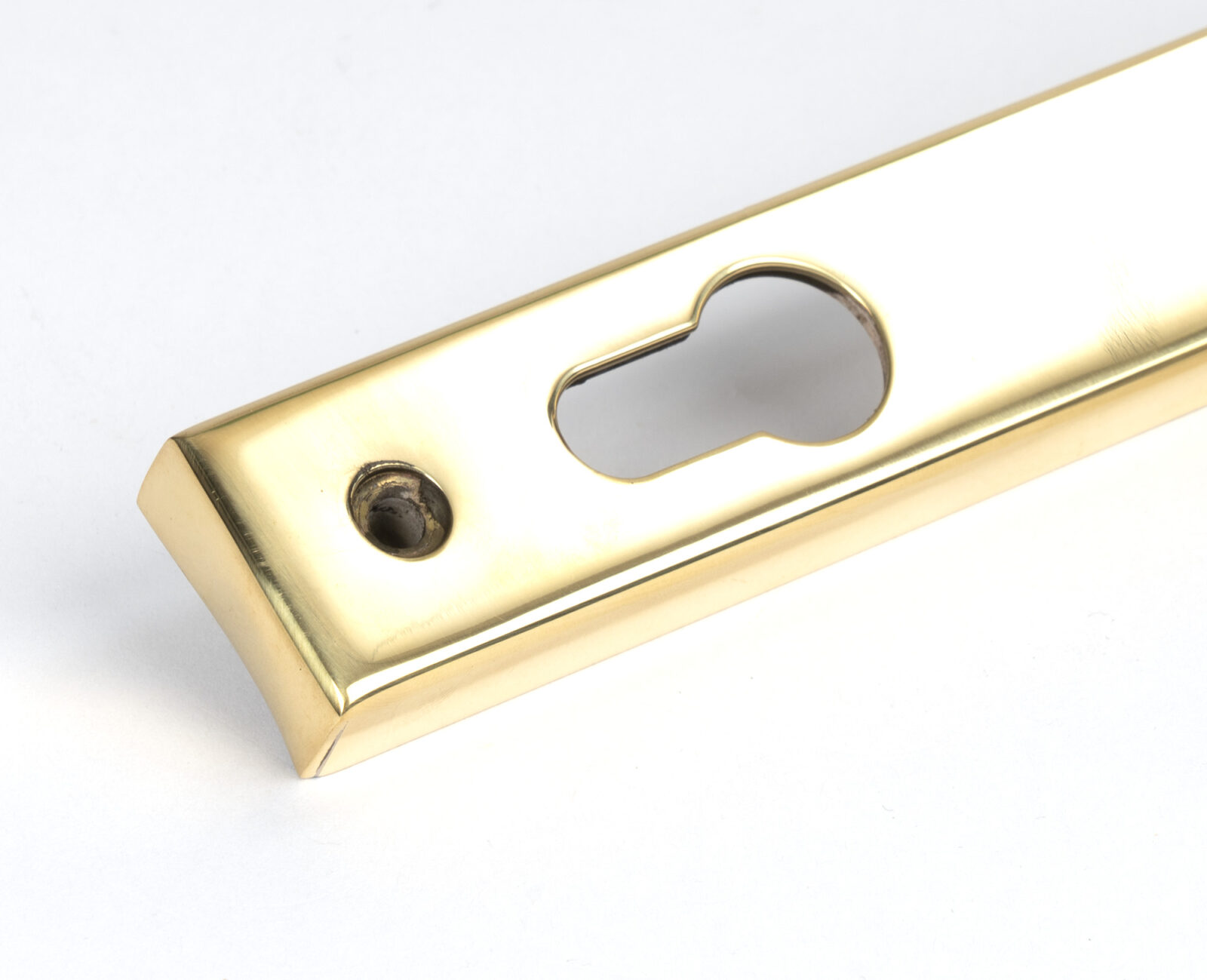 polished brass brompton slimline lever espag. lock set