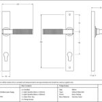 polished brass brompton slimline lever espag. lock set