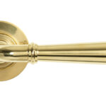 polished brass newbury lever on rose set (plain)