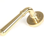 polished brass newbury lever on rose set (plain)