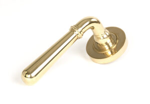 polished brass newbury lever on rose set (plain)