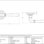 polished brass newbury lever on rose set (art deco) unsprung