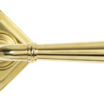 polished brass newbury lever on rose set (square)
