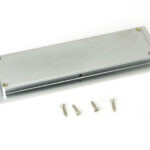 satin chrome 175mm art deco rectangular pull