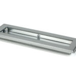 satin chrome 175mm art deco rectangular pull