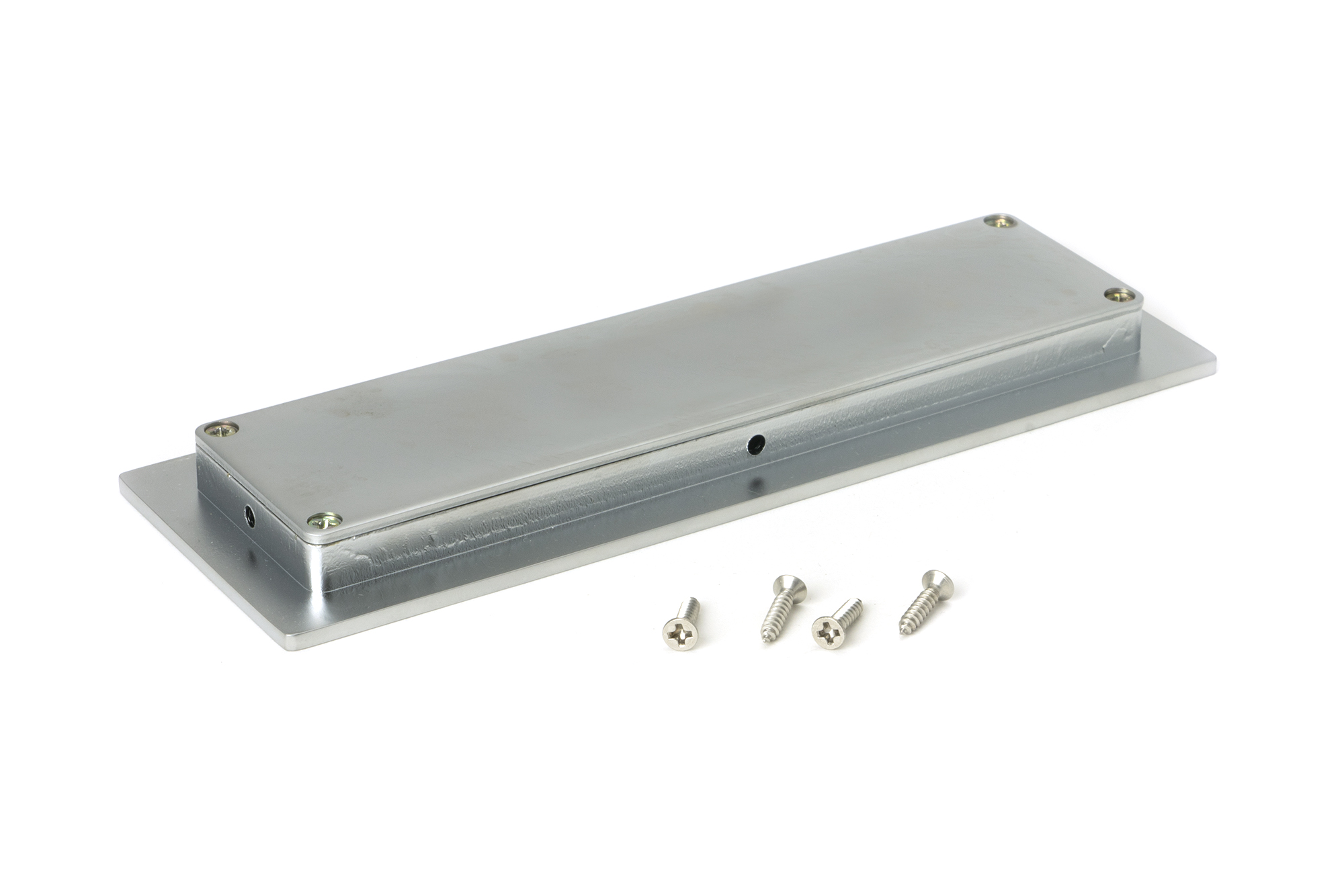 satin chrome 175mm plain rectangular pull