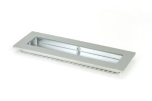 satin chrome 175mm plain rectangular pull