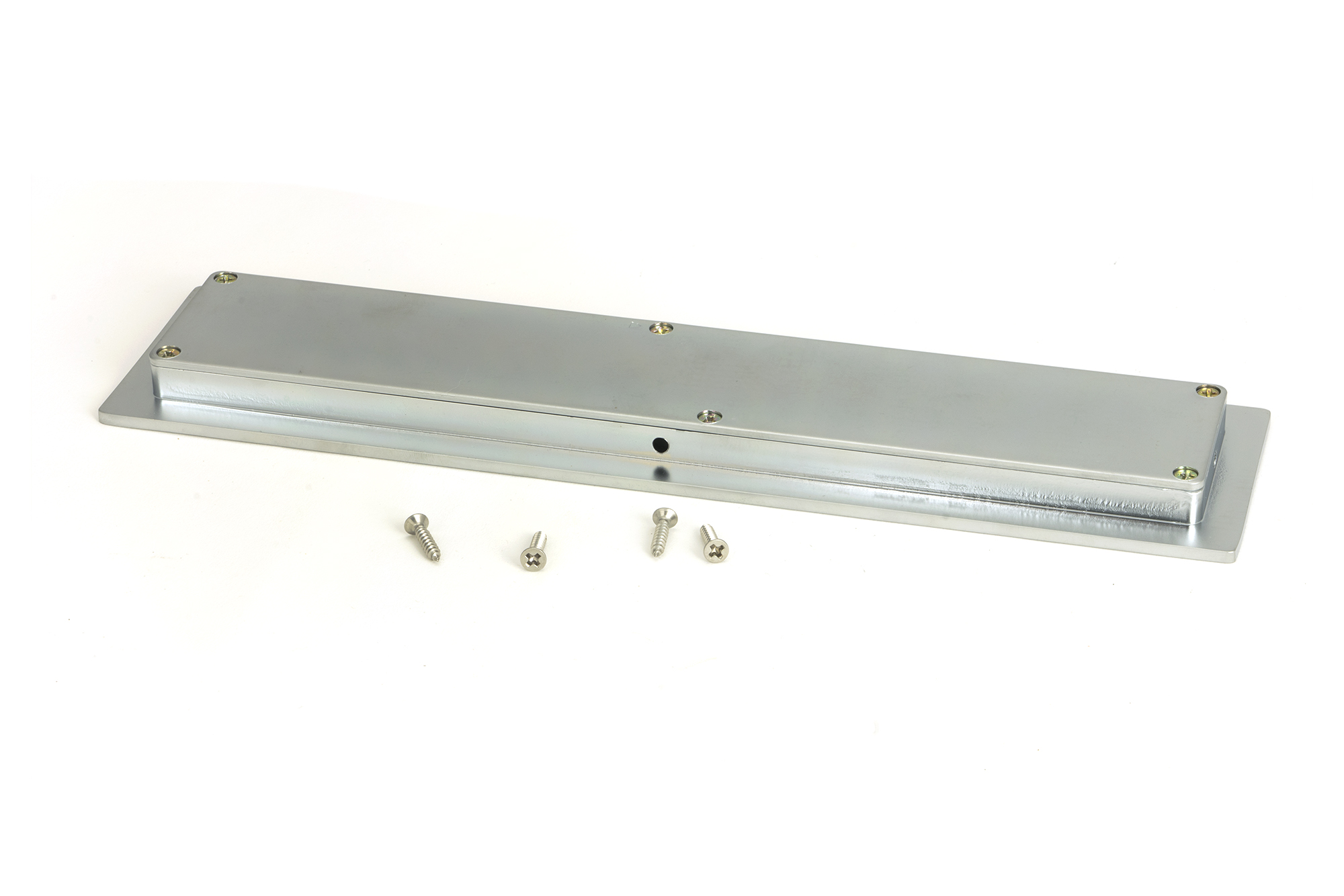 satin chrome 250mm plain rectangular pull