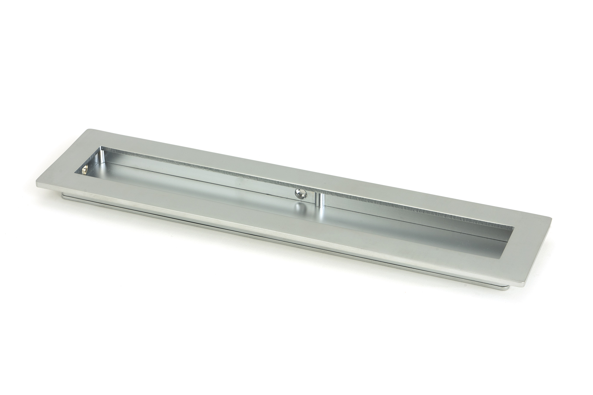 satin chrome 250mm plain rectangular pull