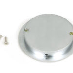 satin chrome 75mm art deco round pull