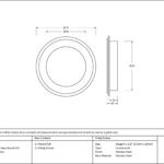 satin chrome 75mm art deco round pull