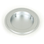 satin chrome 75mm art deco round pull